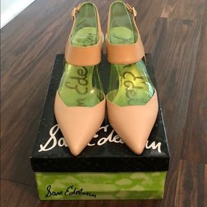 Sam Edelman Nude Leather Heels